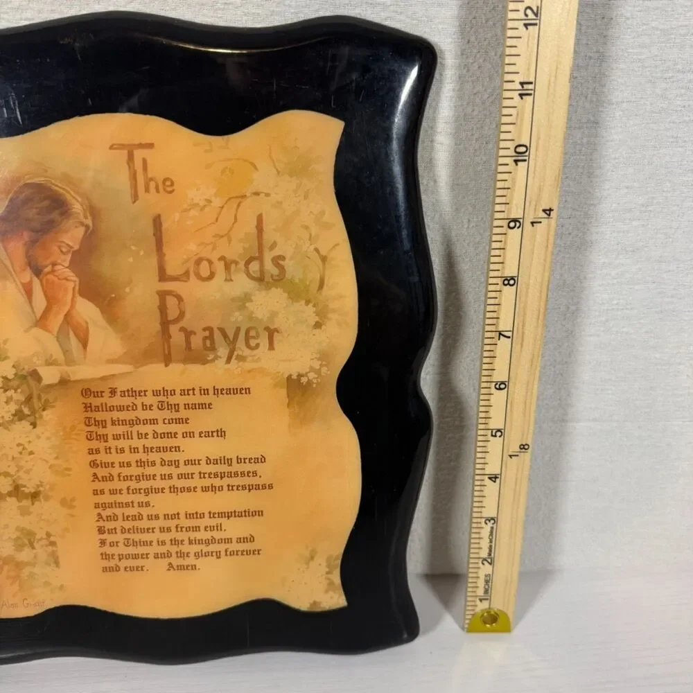 DenCraft The Lords Prayer Vintage Wall Plaque Plaque Religious Decor 12x11